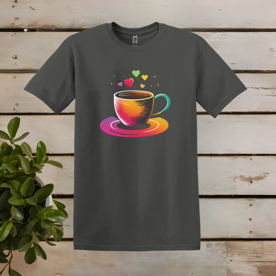 Heart Coffee Cup T shirt