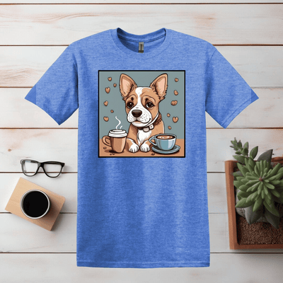 Süße Bulldogge und Kaffee T-Shirt