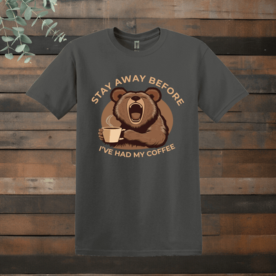 Printify T-Shirt Charcoal / S Bear To Wake Up T shirt