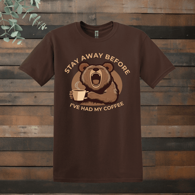 Printify T-Shirt Dark Chocolate / S Bear To Wake Up T shirt