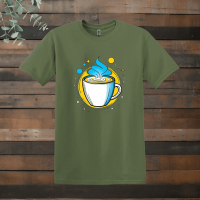 Printify T-Shirt Futuristic Coffee Design T shirt