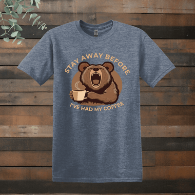 Printify T-Shirt Heather Indigo / S Bear To Wake Up T shirt