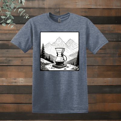 Printify T-Shirt Heather Indigo / S Mountain Chemex T shirt