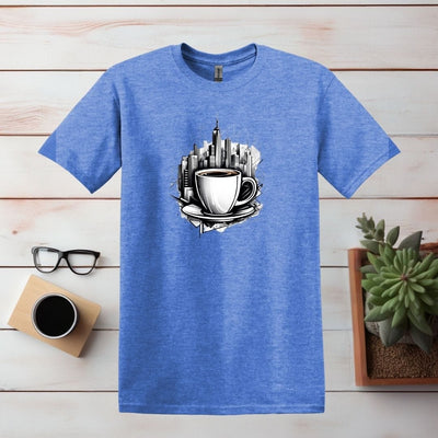 Printify T-Shirt Heather Royal / S City Coffee Shirt T shirt