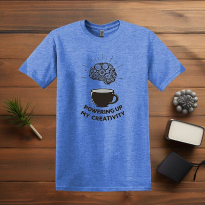 Printify T-Shirt Heather Royal / S Coffee Brain and Creativity T shirt