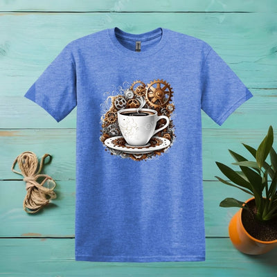 Printify T-Shirt Heather Royal / S Coffee Mechanical Mind T shirt