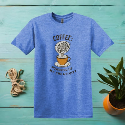 Printify T-Shirt Heather Royal / S Creativity and Coffee T shirt