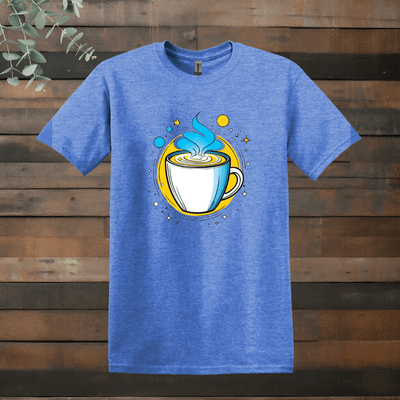 Printify T-Shirt Heather Royal / S Futuristic Coffee Design T shirt