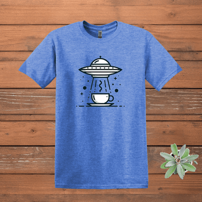 Printify T-Shirt Heather Royal / S UFO Coffee T shirt