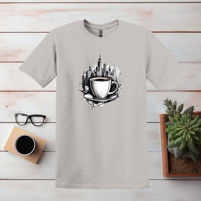 Printify T-Shirt Ice Grey / S City Coffee Shirt T shirt