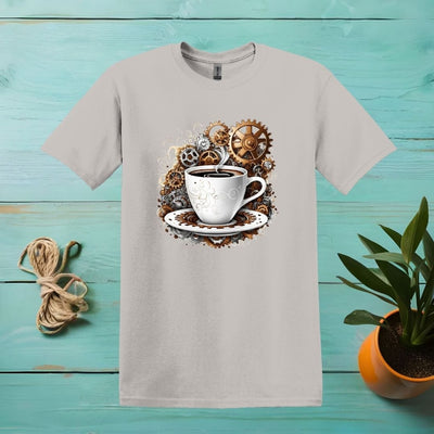 Printify T-Shirt Ice Grey / S Coffee Mechanical Mind T shirt