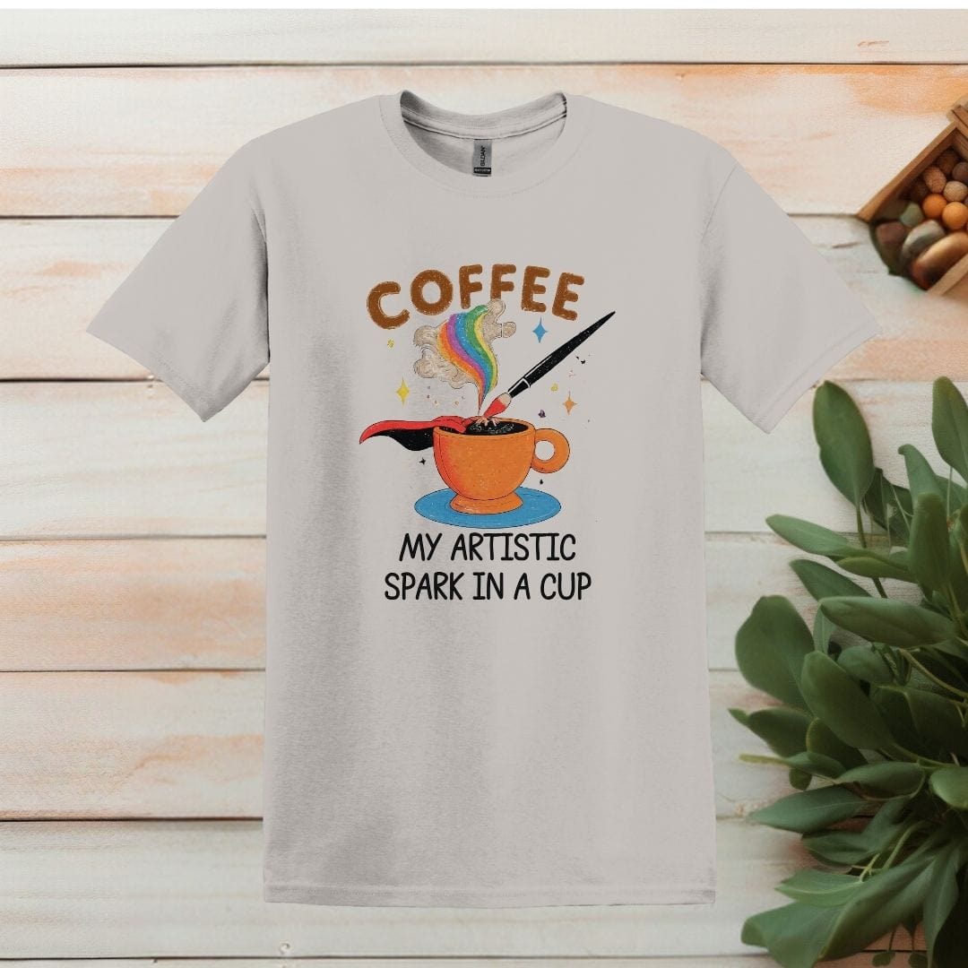 Printify T-Shirt Ice Grey / S Coffee: My artistic Spark T shirt