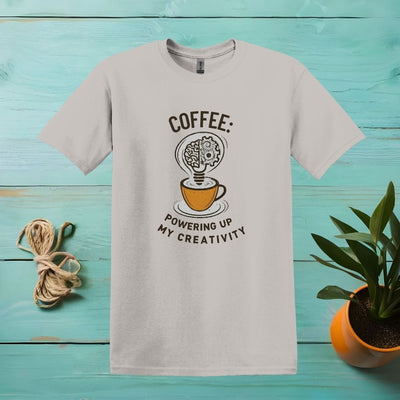 Printify T-Shirt Ice Grey / S Creativity and Coffee T shirt