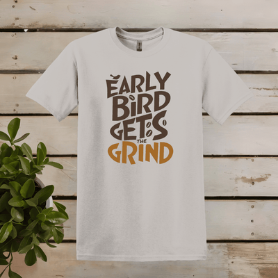 Printify T-Shirt Ice Grey / S Early Bird Gets The Grind T shirt