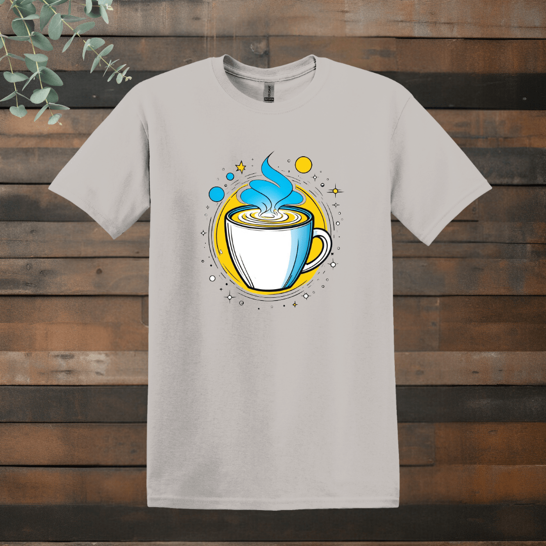 Printify T-Shirt Ice Grey / S Futuristic Coffee Design T shirt