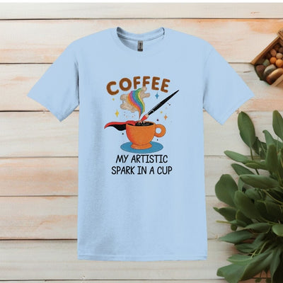 Printify T-Shirt Light Blue / S Coffee: My artistic Spark T shirt