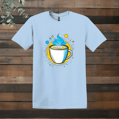 Printify T-Shirt Light Blue / S Futuristic Coffee Design T shirt