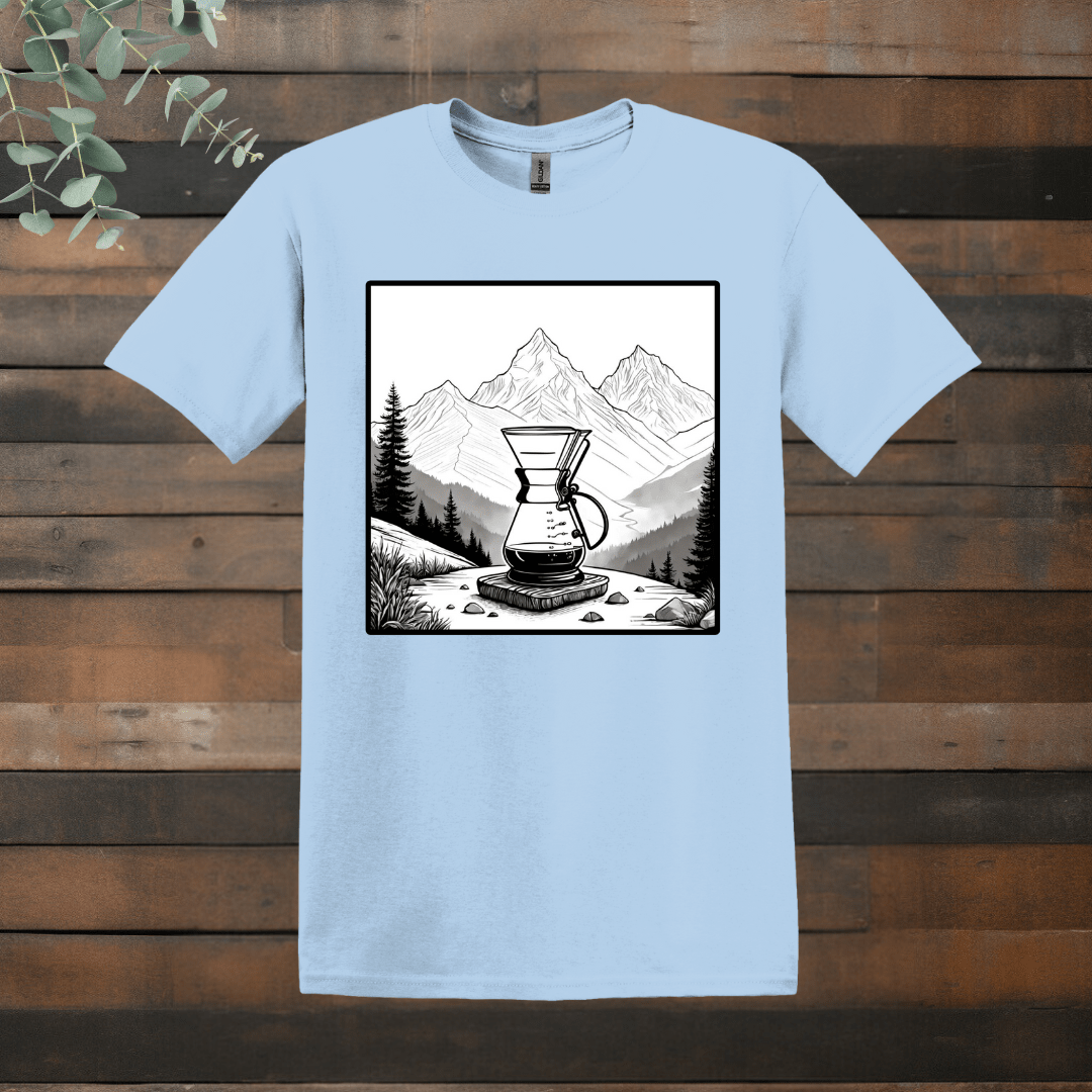 Printify T-Shirt Light Blue / S Mountain Chemex T shirt