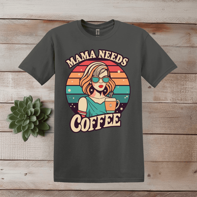 Printify T-Shirt Mama Needs Coffee - Graphic T shirt