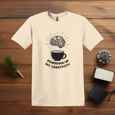 Printify T-Shirt Natural / S Coffee Brain and Creativity T shirt