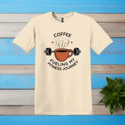 Printify T-Shirt Natural / S Coffee: Fueling My Fitness Journey T shirt