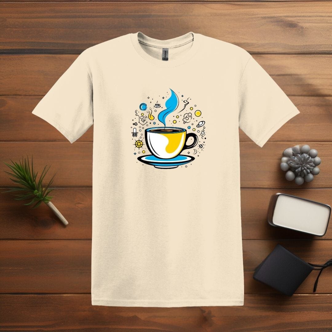 Printify T-Shirt Natural / S Coffee Space Design T shirt