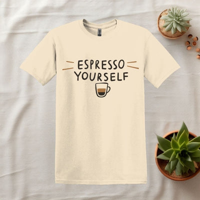 Printify T-Shirt Natural / S Espresso Yourself Design T Shirt