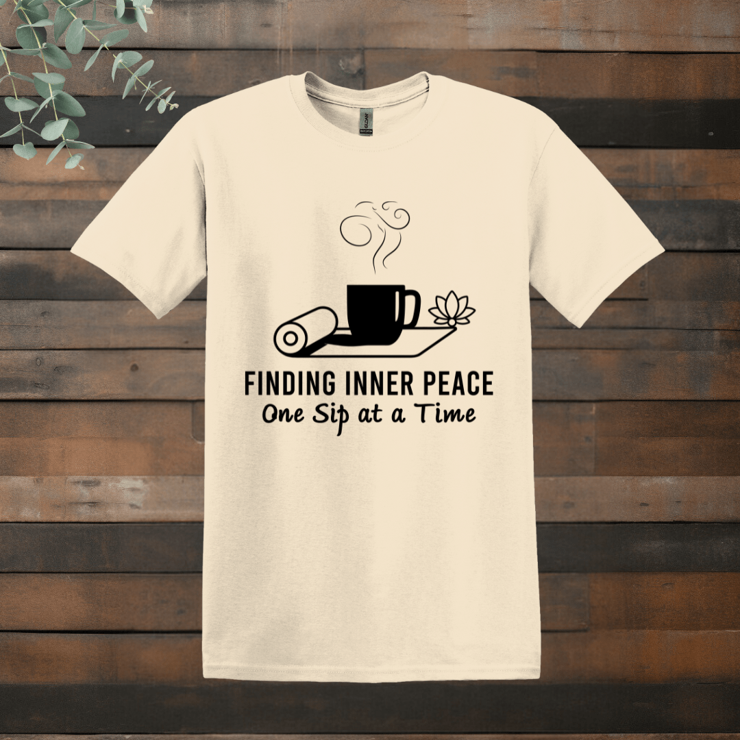 Printify T-Shirt Natural / S Yoga and Coffee T shirt