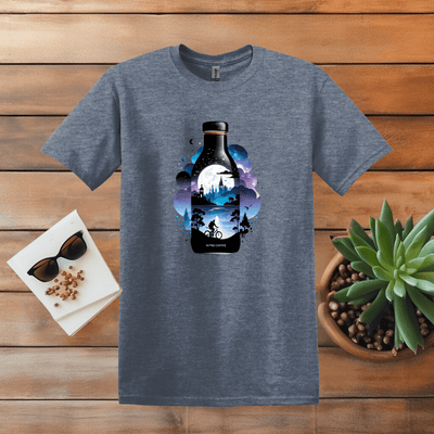 Printify T-Shirt S / Heather Indigo Nitro Coffee Design T shirt