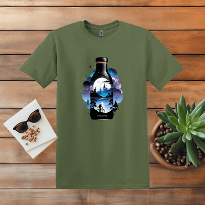 Printify T-Shirt S / Military Green Nitro Coffee Design T shirt