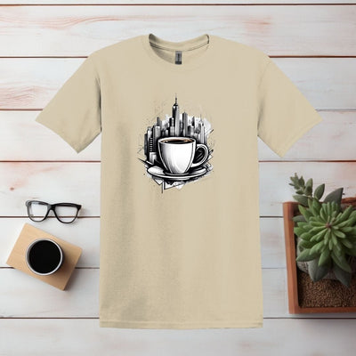 Printify T-Shirt Sand / S City Coffee Shirt T shirt