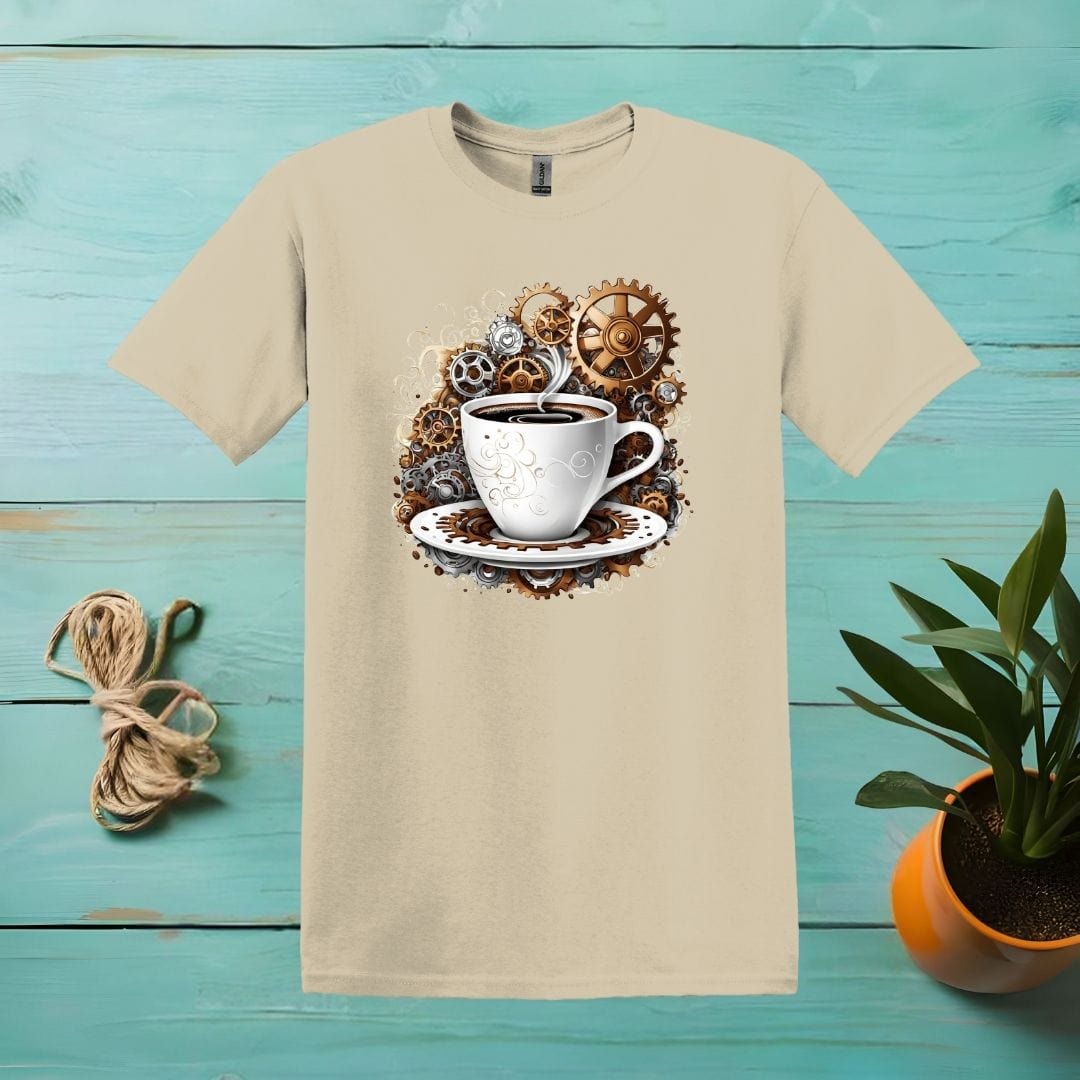 Printify T-Shirt Sand / S Coffee Mechanical Mind T shirt