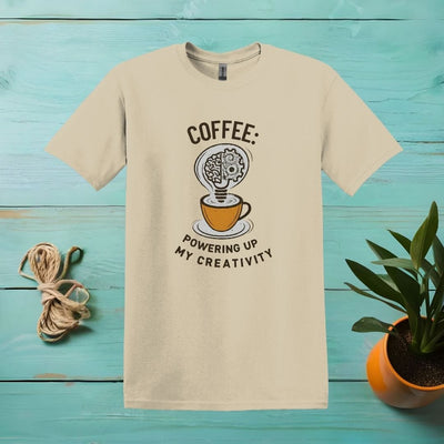 Printify T-Shirt Sand / S Creativity and Coffee T shirt