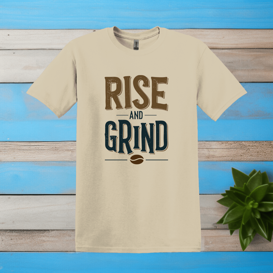 Printify T-Shirt Sand / S Rise and Grind T shirt