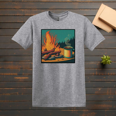 Printify T-Shirt Sport Grey / S Campfire Coffee T shirt