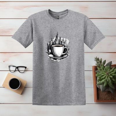 Printify T-Shirt Sport Grey / S City Coffee Shirt T shirt