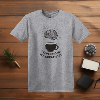 Printify T-Shirt Sport Grey / S Coffee Brain and Creativity T shirt