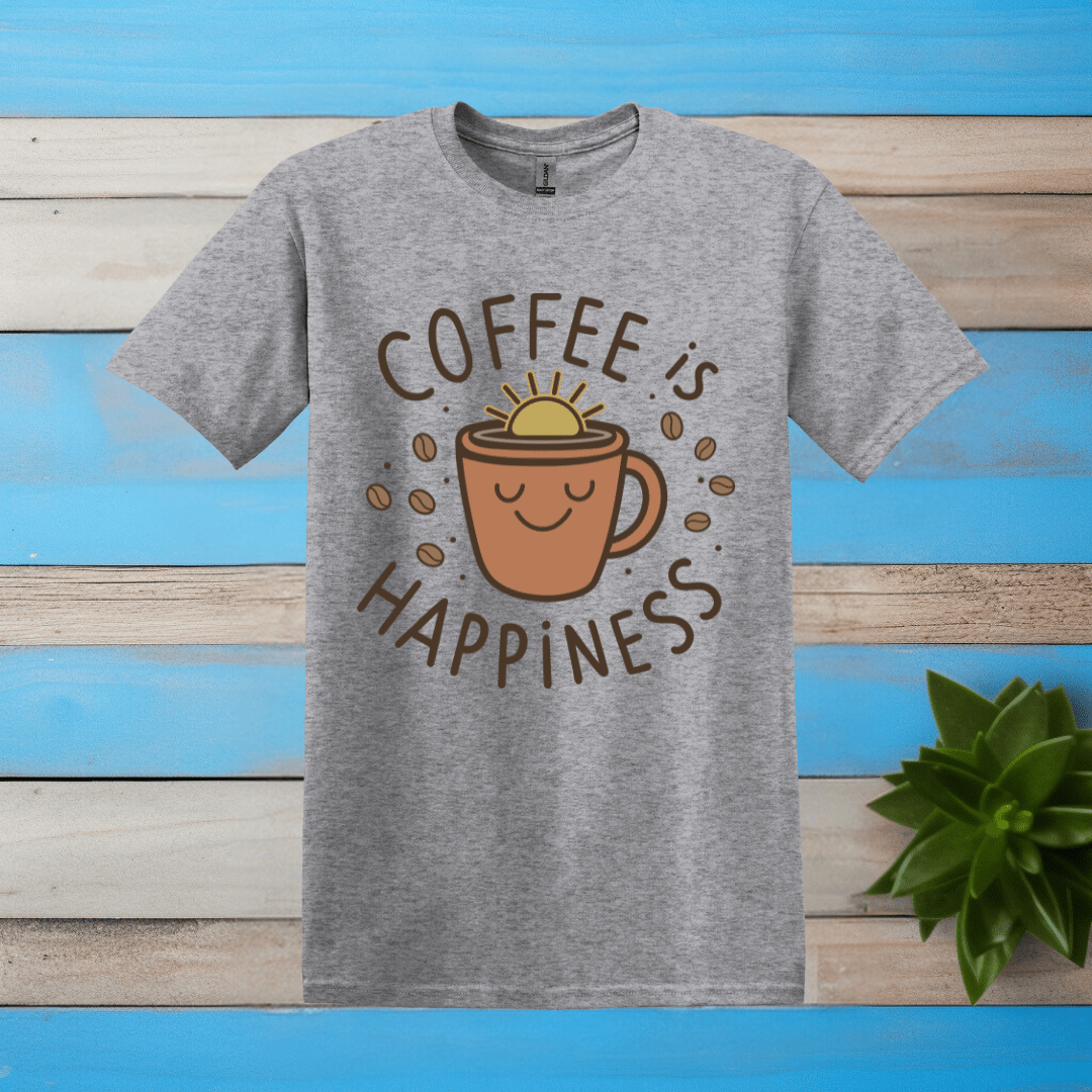 Printify T-Shirt Sport Grey / S Coffee is Happiness T shirt