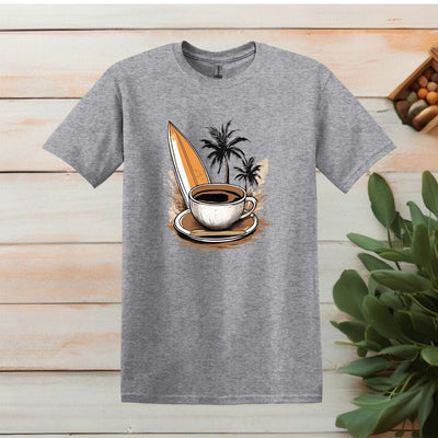 Printify T-Shirt Sport Grey / S Coffee Surfboard T shirt