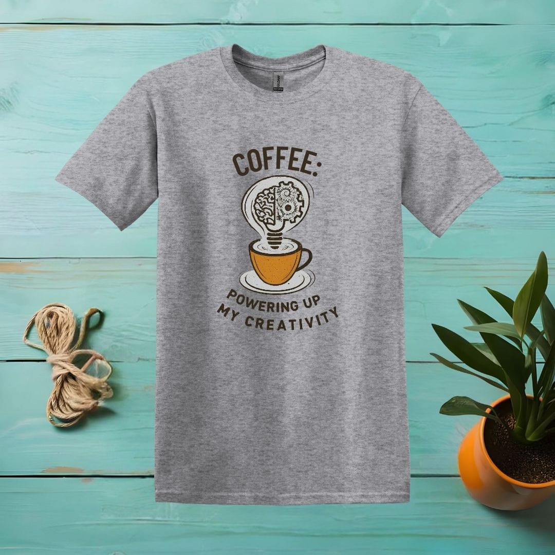 Printify T-Shirt Sport Grey / S Creativity and Coffee T shirt