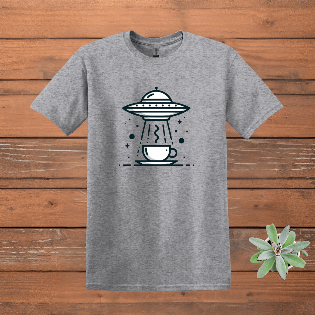 Printify T-Shirt Sport Grey / S UFO Coffee T shirt