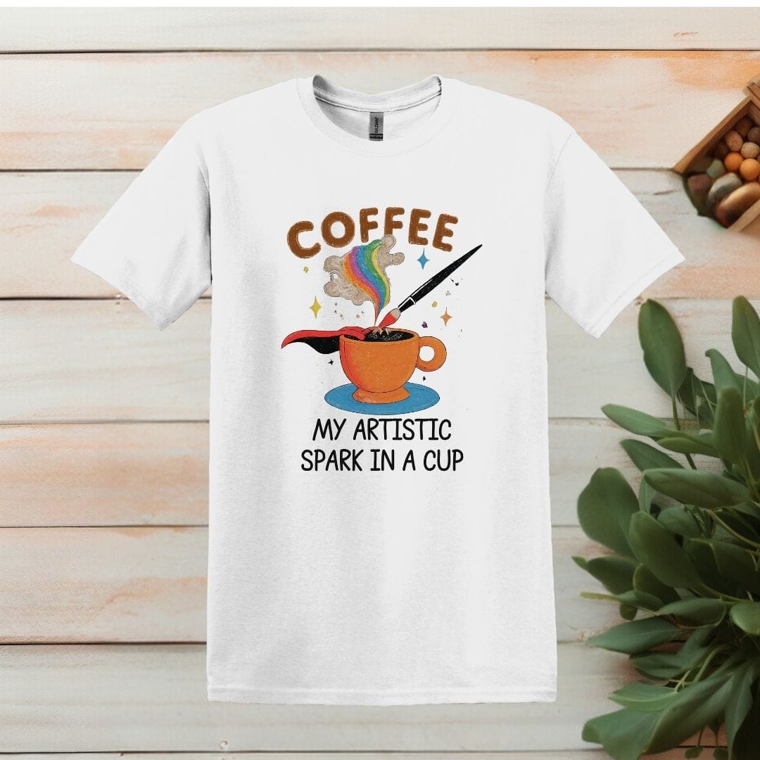 Printify T-Shirt White / S Coffee: My artistic Spark T shirt