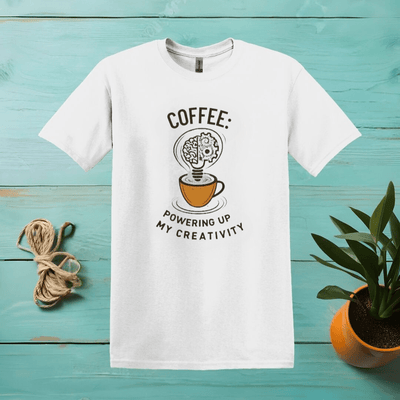 Printify T-Shirt White / S Creativity and Coffee T shirt