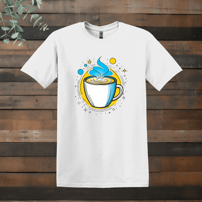 Printify T-Shirt White / S Futuristic Coffee Design T shirt