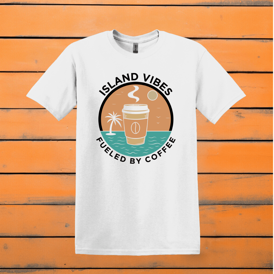 Printify T-Shirt White / S Island Vibes Coffee