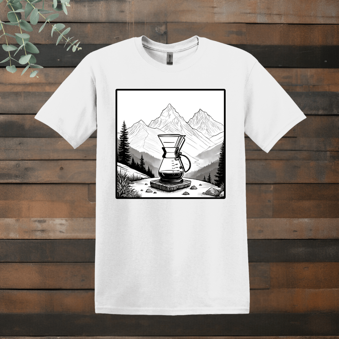 Printify T-Shirt White / S Mountain Chemex T shirt