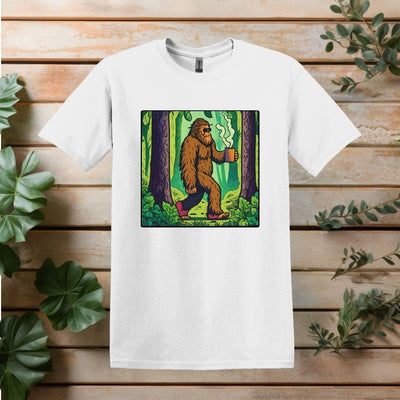 Printify T-Shirt White / S Sasquatch Coffee T shirt