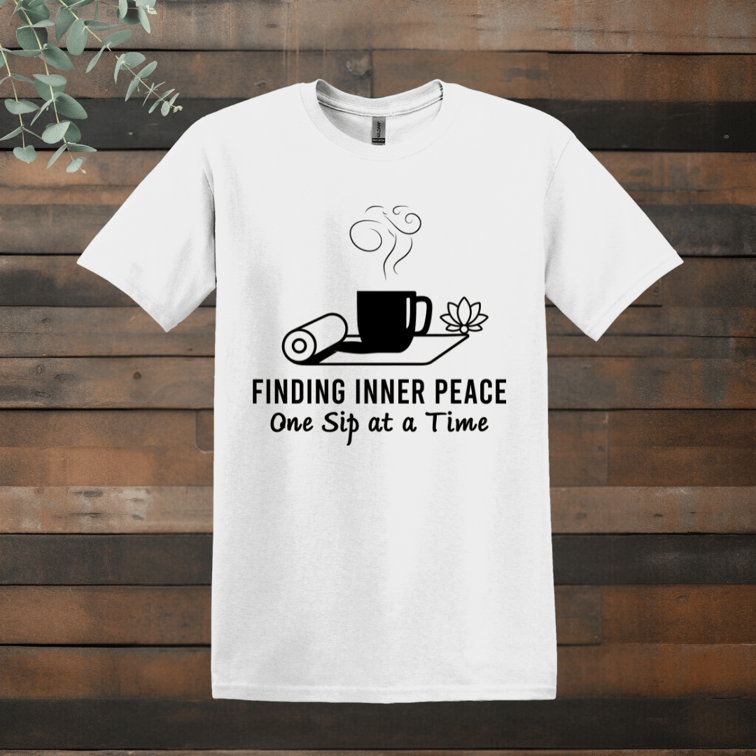 Printify T-Shirt White / S Yoga and Coffee T shirt