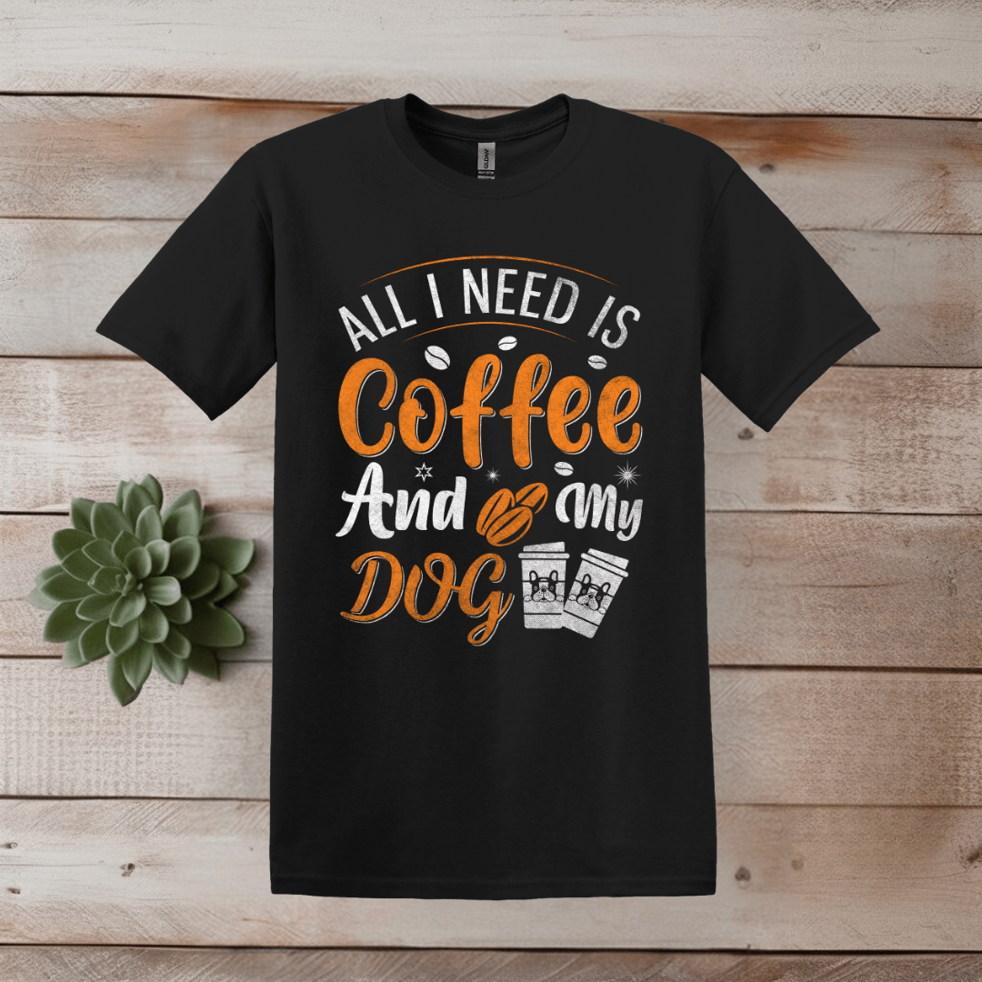 Printify T-Shirt XS / Black Coffee and My Dog  T shirt