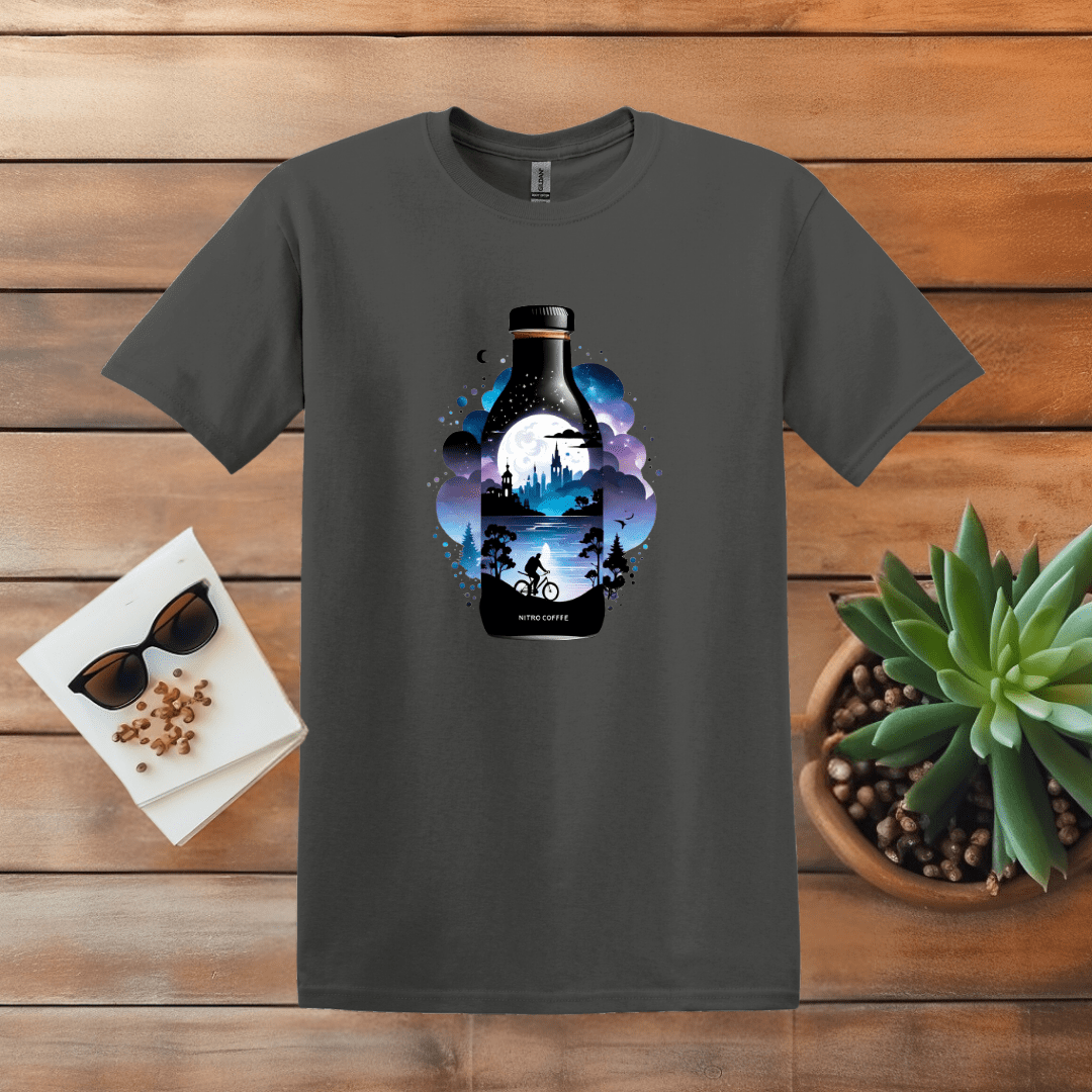 Printify T-Shirt XS / Charcoal Nitro Coffee Design T shirt